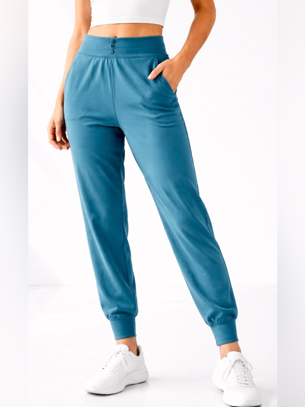 Lululemon On The Fly Jogger Teal Blue High Rise Luxtreme Size 4